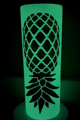 Hotwife Personalized Glow Tumbler With Yellow Upside Down Pineapple