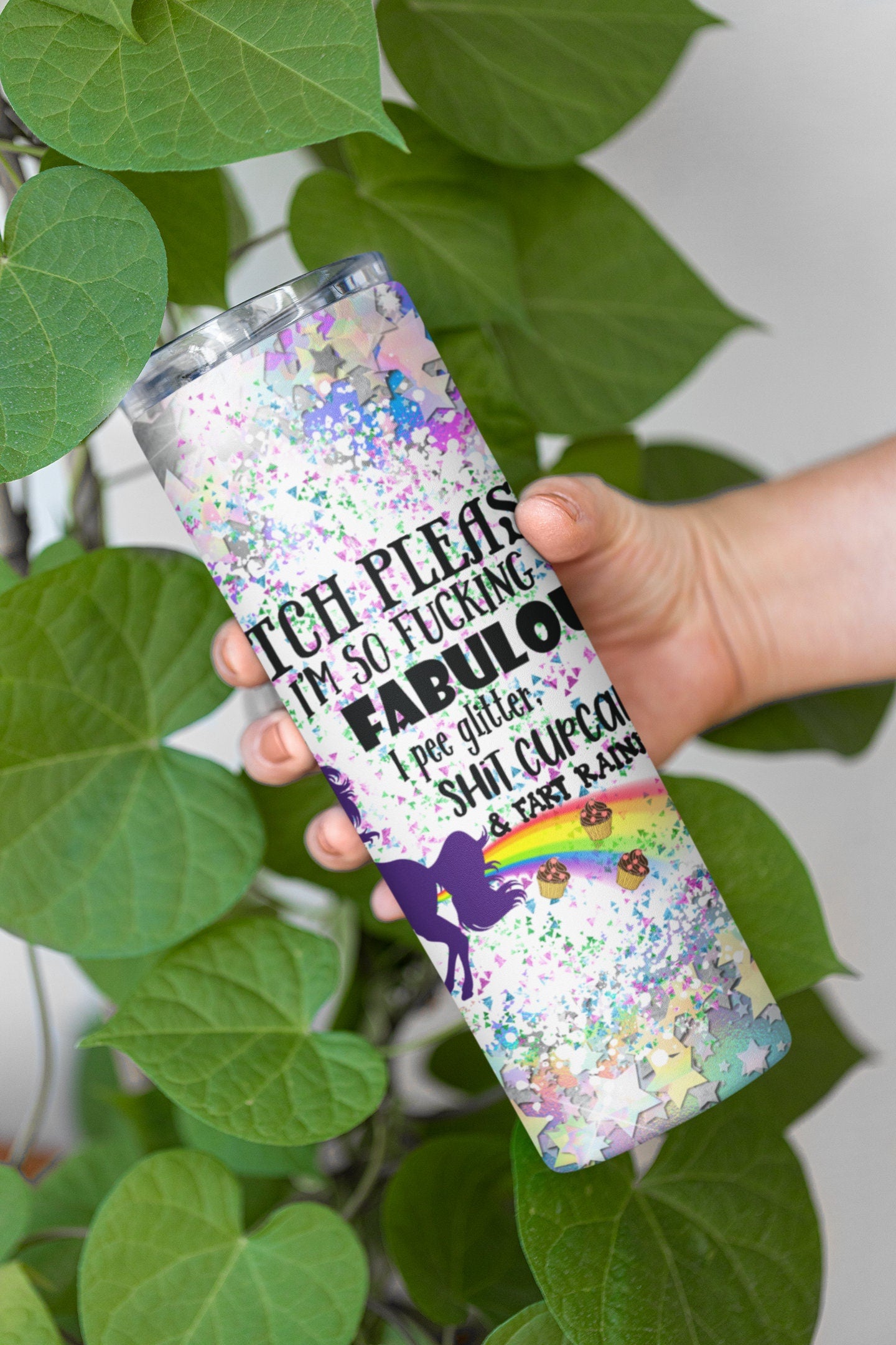 Unicorn Adult Humor Glow Tumbler