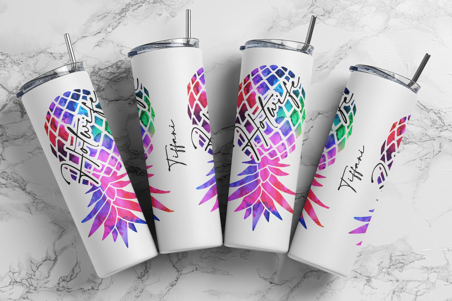 Hotwife Upside Down Pineapple Personalized Glow Tumbler