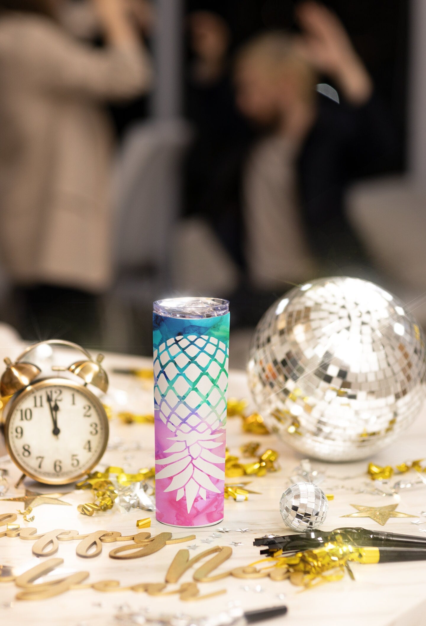 Bold PERSONALIZED White Upside Down Pineapple 20 oz Tumbler, Swinger/Lifestyle Tumbler, Plays Well With Others Sublimation Cup, Gag Gift