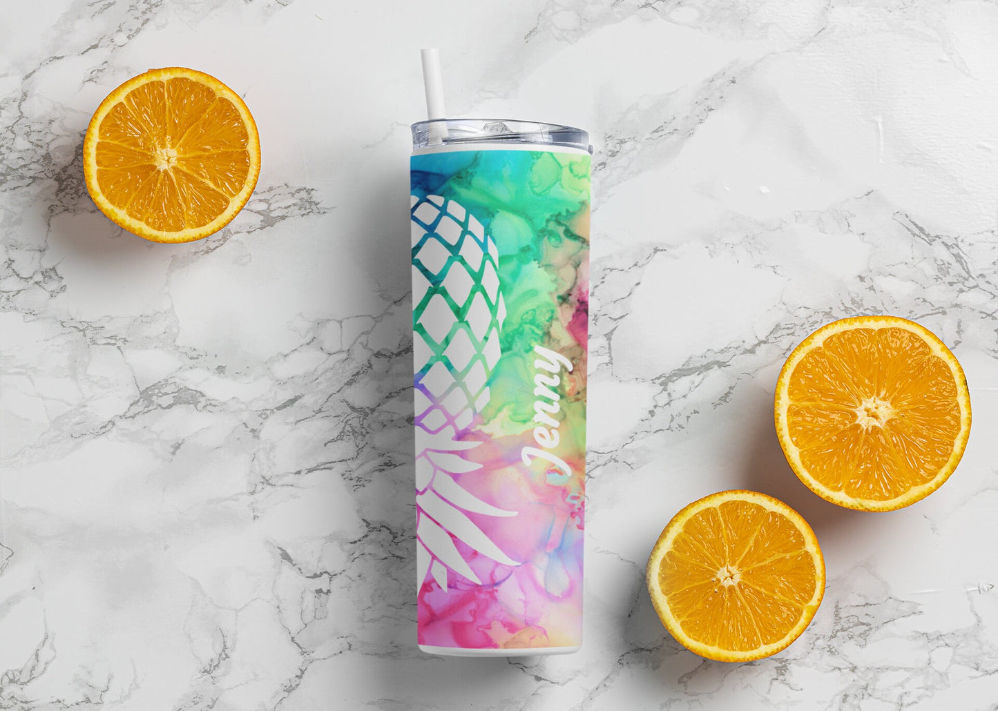 Bold PERSONALIZED White Upside Down Pineapple 20 oz Tumbler, Swinger/Lifestyle Tumbler, Plays Well With Others Sublimation Cup, Gag Gift