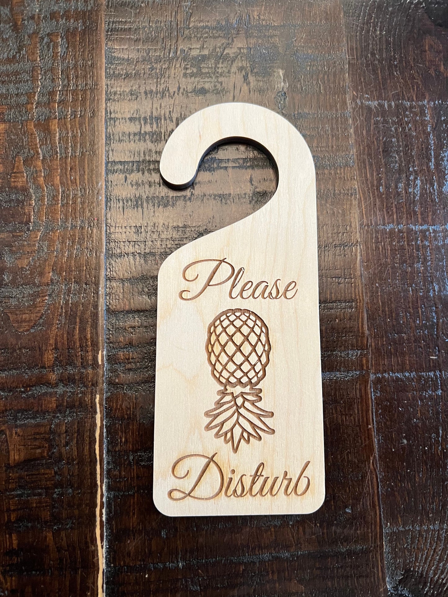 Please Disturb Upside Down Pineapple Door knob Hanger, Swinger / Lifestyle Door Hanger