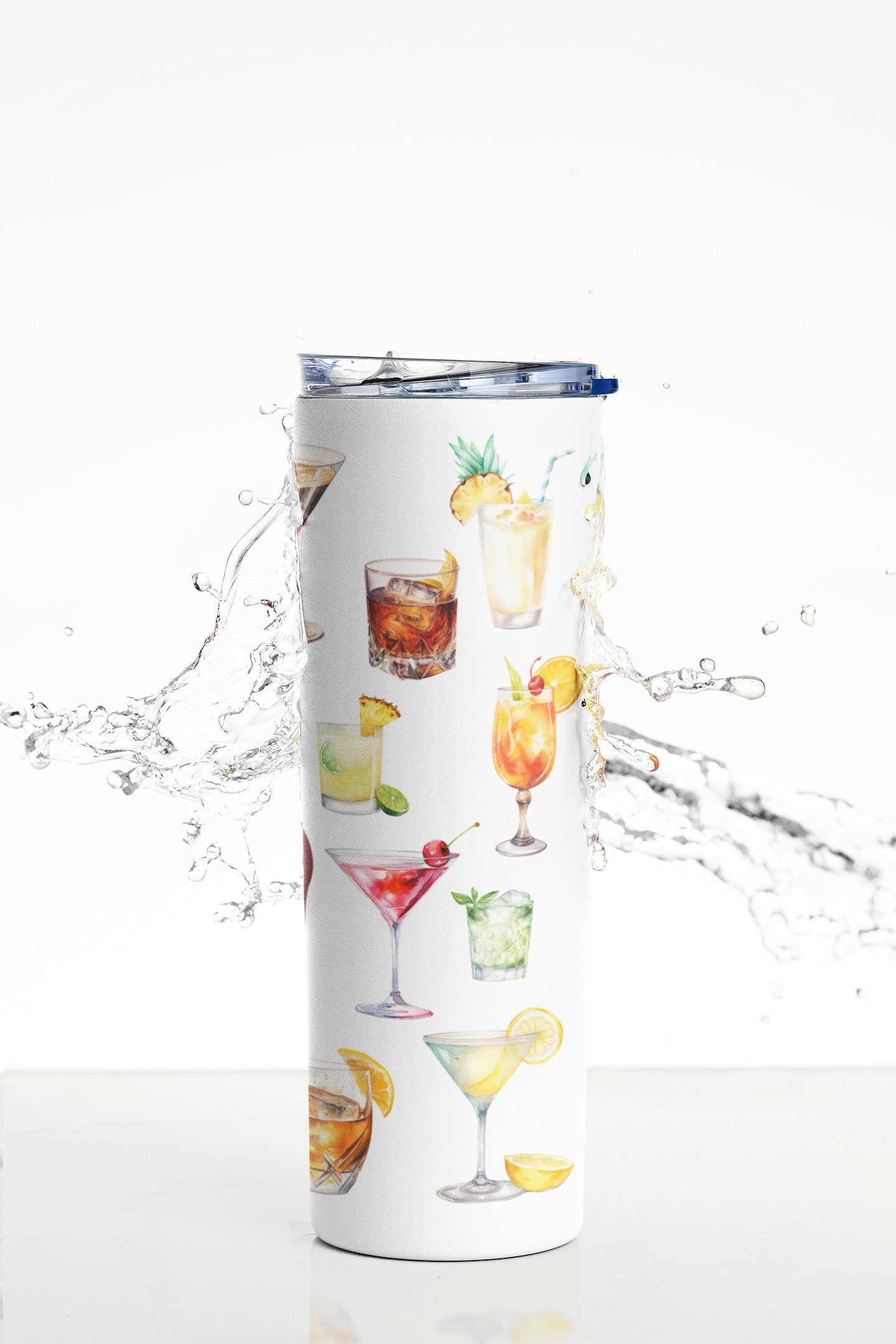I Came Here To Drink & Fuck Cocktail Tumbler, 20 oz Skinny Sublimated Cup, Drinking Party Accessory, Cocktail Lover Gift, Gag Gift