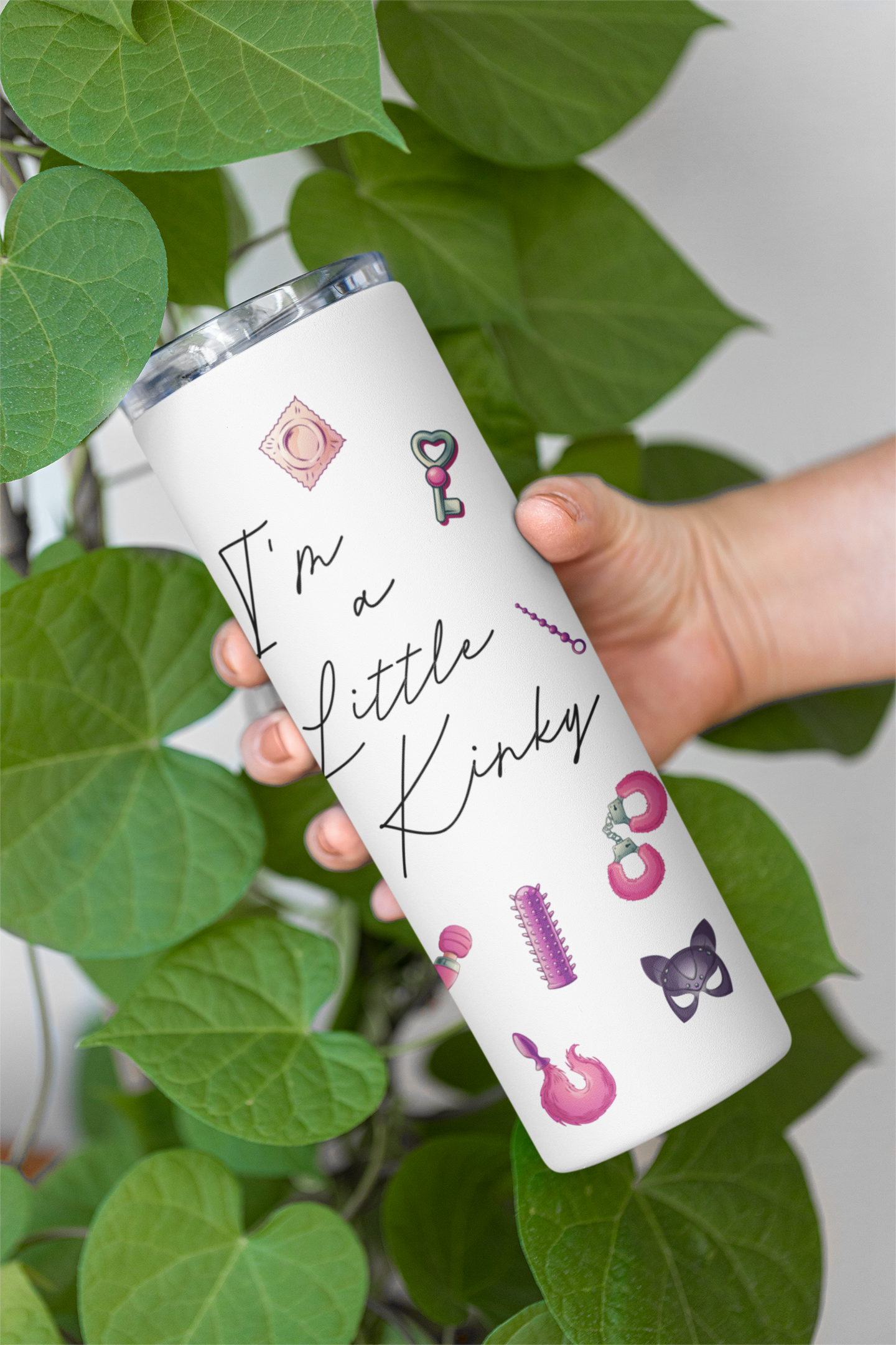 Kinky Sex Tumbler, I'm A Little Kinky Sex Toy Cup, Swinger or Lifestyle Tumbler, Gag Gift