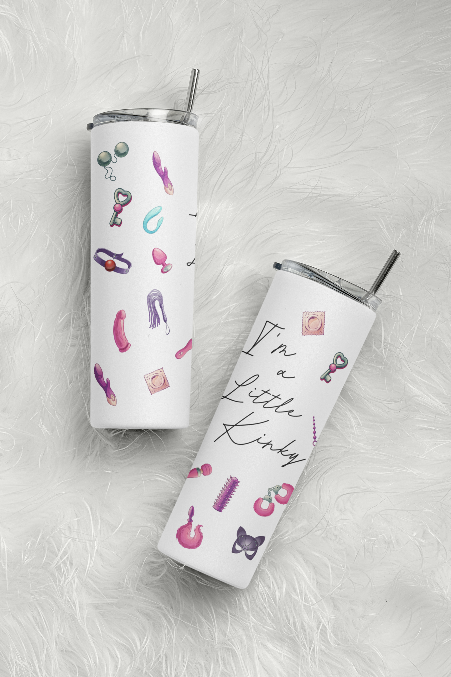 Kinky Sex Tumbler, I'm A Little Kinky Sex Toy Cup, Swinger or Lifestyle Tumbler, Gag Gift