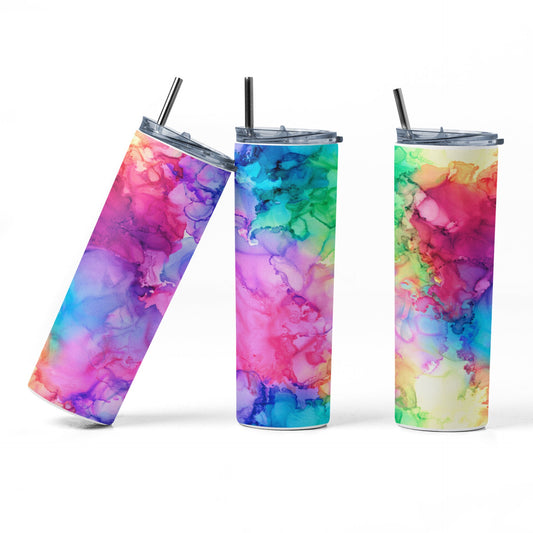 Rainbow Cloud Pride LGBTQ Sublimation 20 oz Tumbler, Rainbow Cloud tumbler, Insulated Tumbler