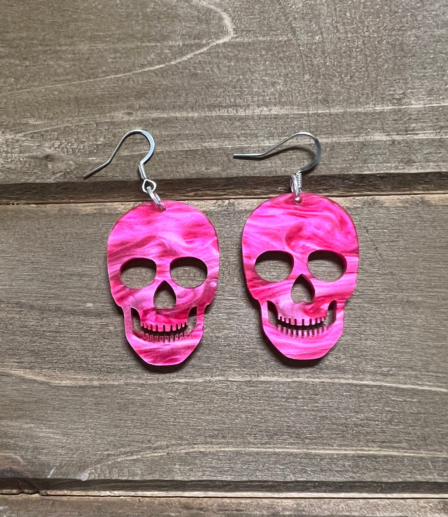 Acrylic skull earrings