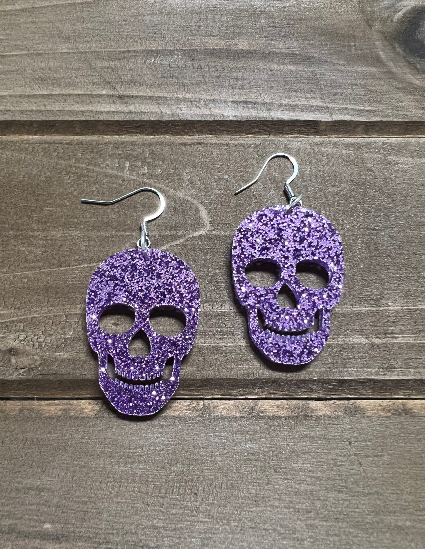 Acrylic skull earrings