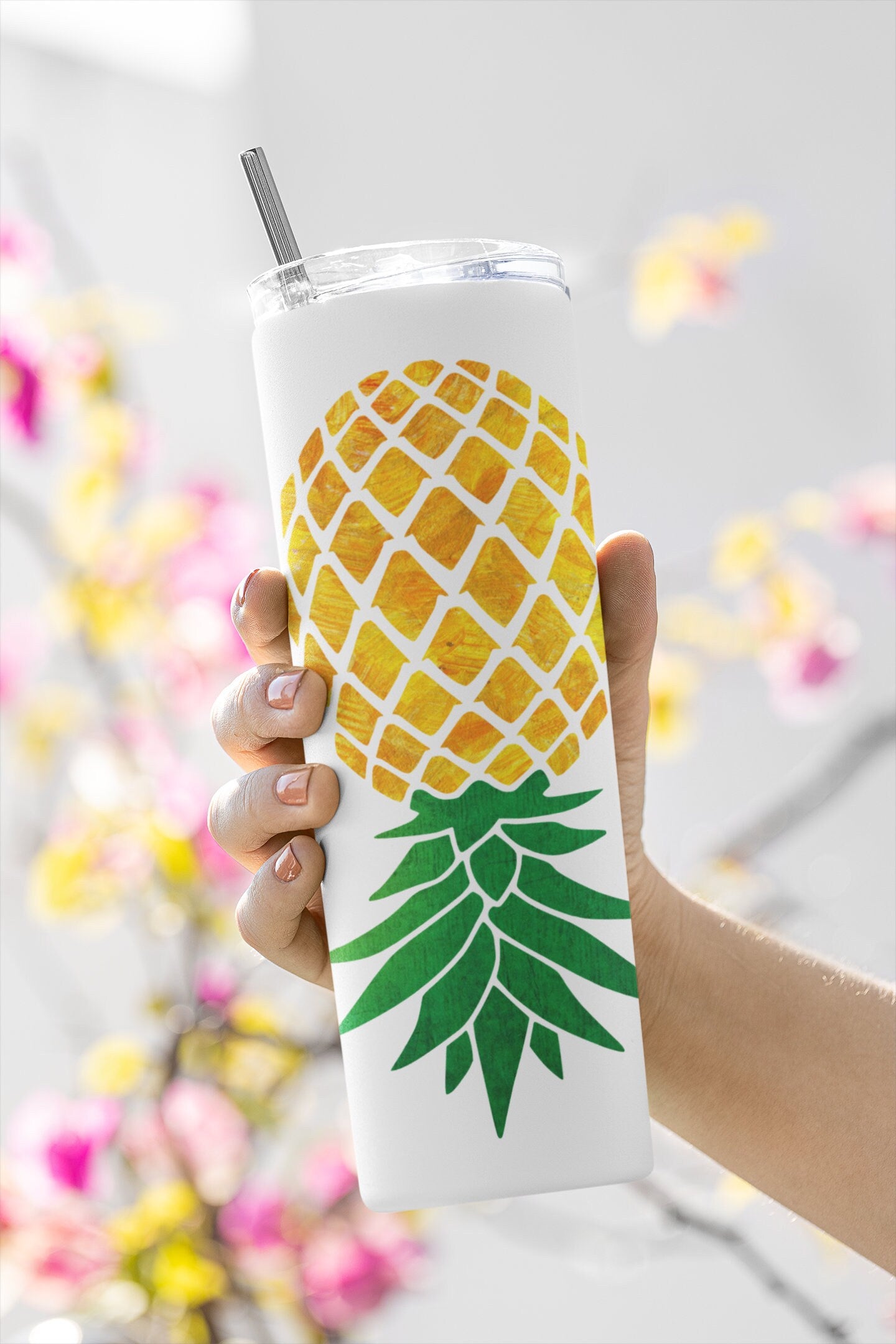 Yellow Upside Down Pineapple Plays Well With Others Sublimation 20 oz Tumbler, Swinger/Lifestyle Tumbler, Gag Gift, Insulated cup