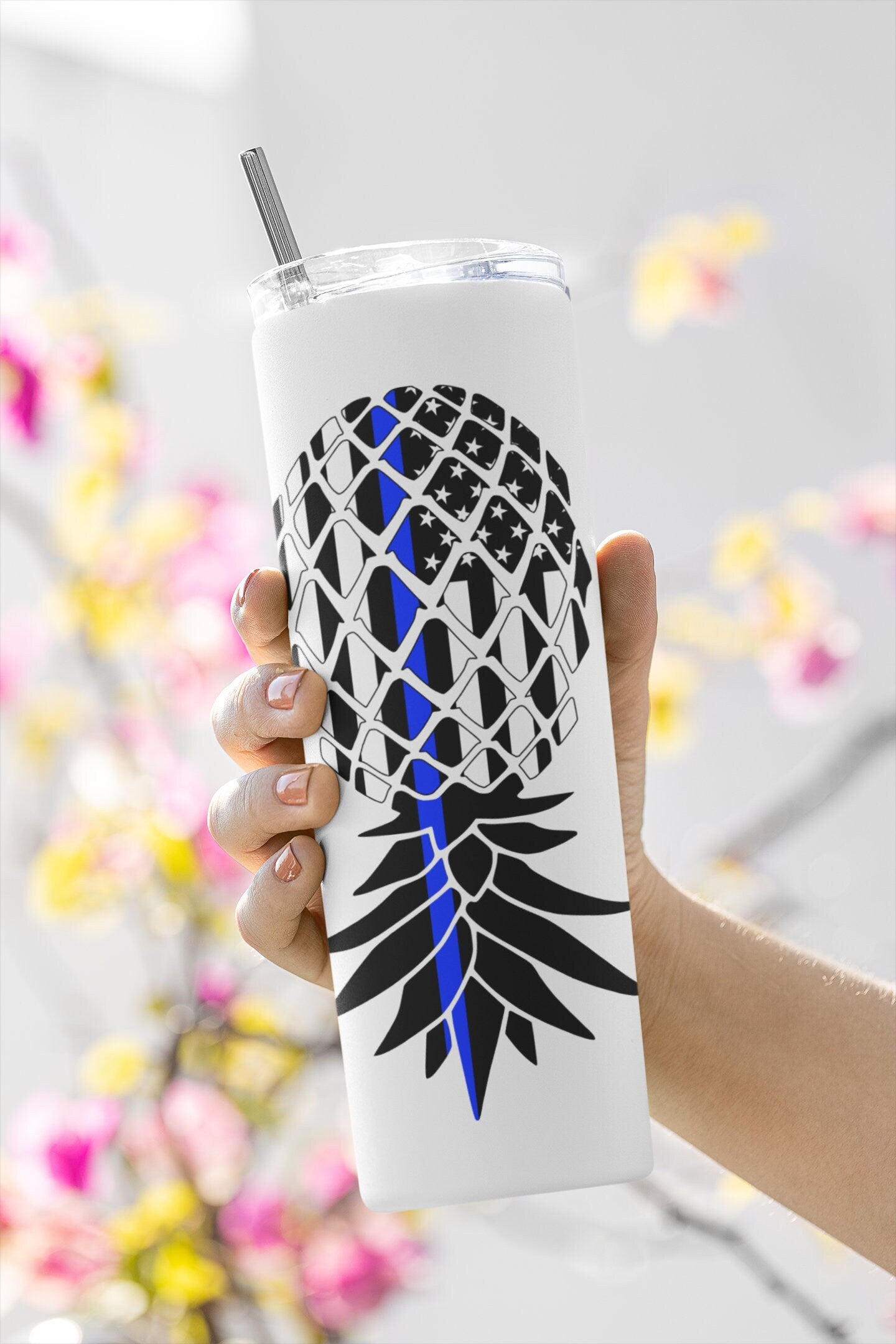 Upside Down Pineapple LEO Law Enforcement Tumbler - Plays Well With Others Police Officer Lifestyle