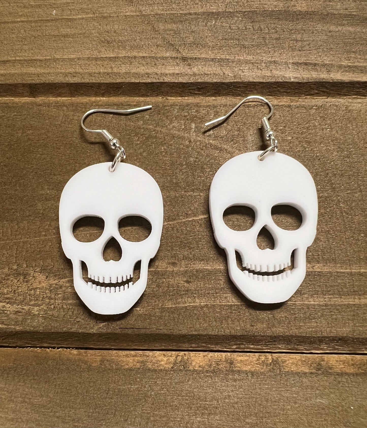 Acrylic skull earrings