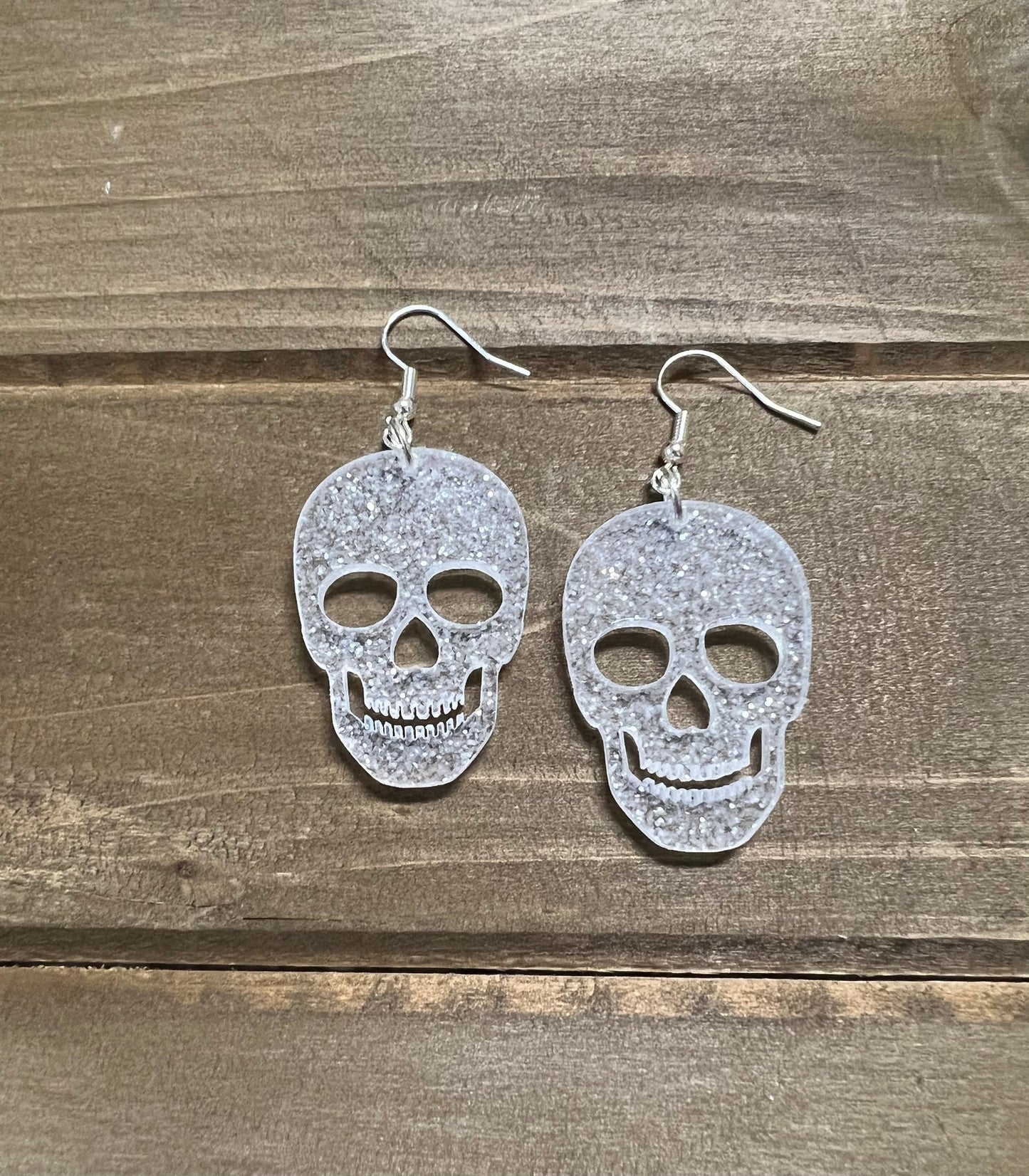 Acrylic skull earrings