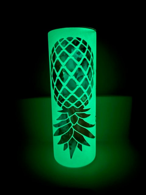 Bi Colored Upside Down Pineapple Glow Tumbler - Plays Well With Others Lifestyle Gift