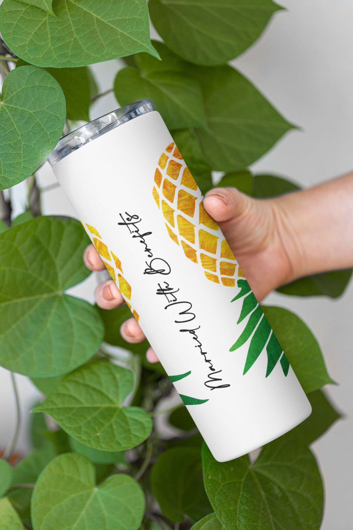 Upside Down Pineapple Married With Benefits Glow Tumbler - Lifestyle Gift