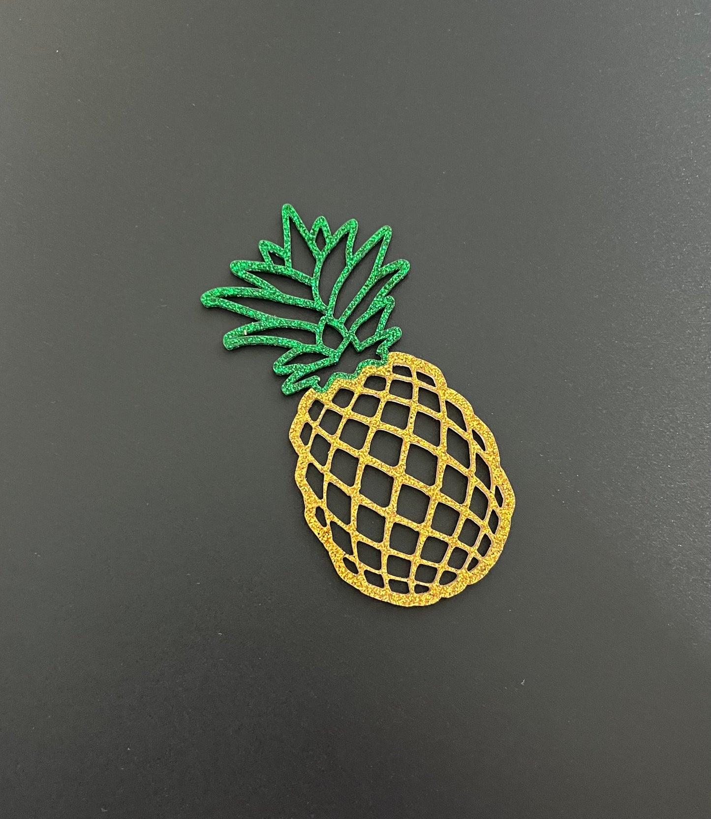 Glitter Pineapple Ornament, Pineapple tag