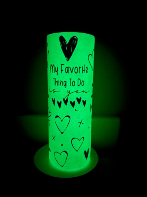 My Favorite Thing To Do Is You GLOW in the Dark 20 oz Tumbler, Sexy Tumbler, Gag Gift, Sex Positions Cup