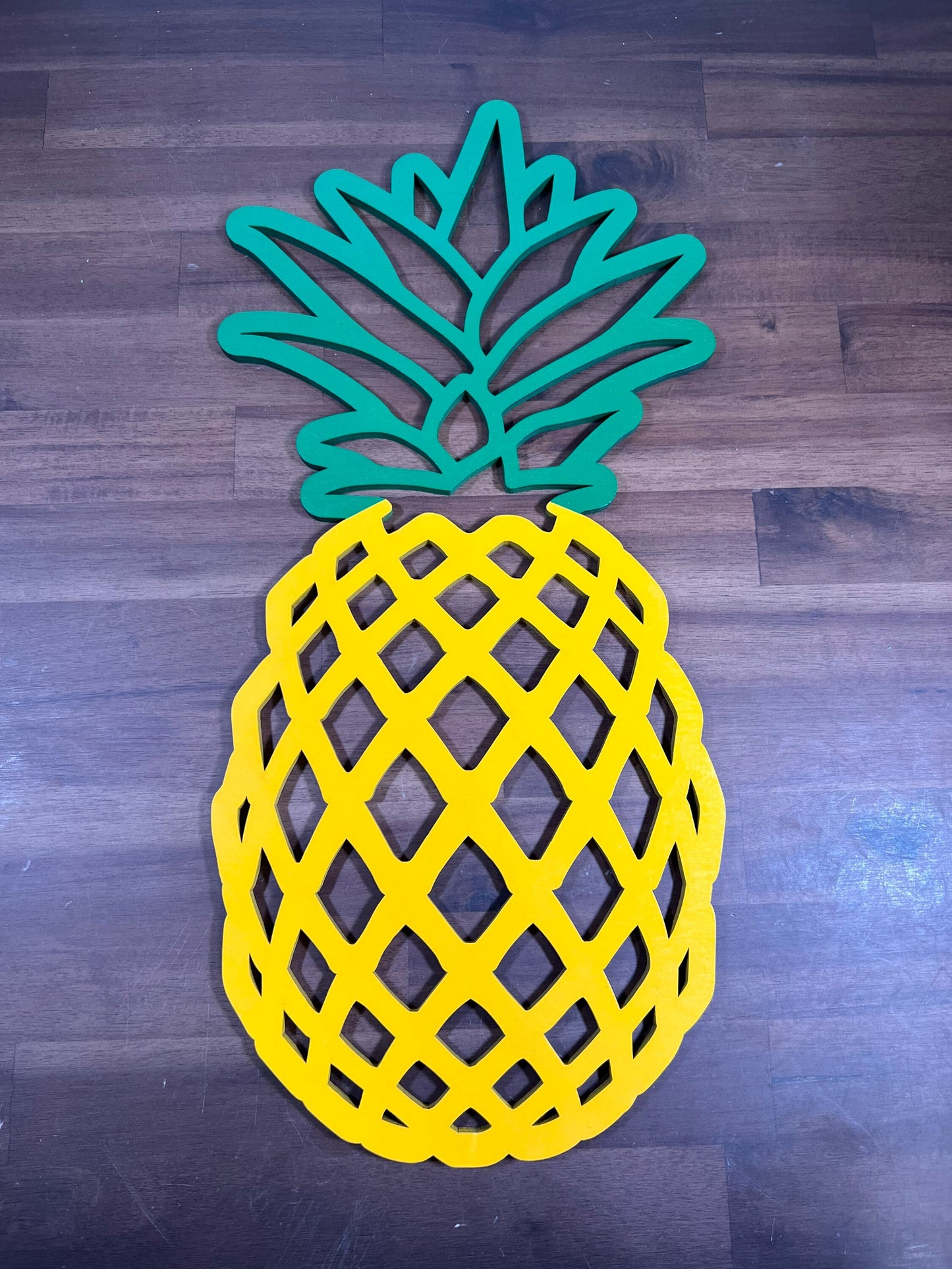 Wooden Pineapple Welcome Door Sign , Wood Decor, Wooden sign, Laser Cut sign, Pineapple Welcome Sign