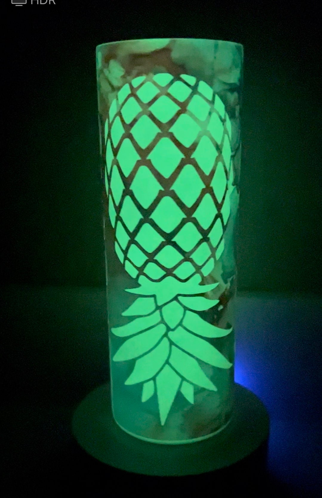 White Upside Down Pineapple Bi Colored Glow Tumbler - Plays Well With Others Lifestyle Gift