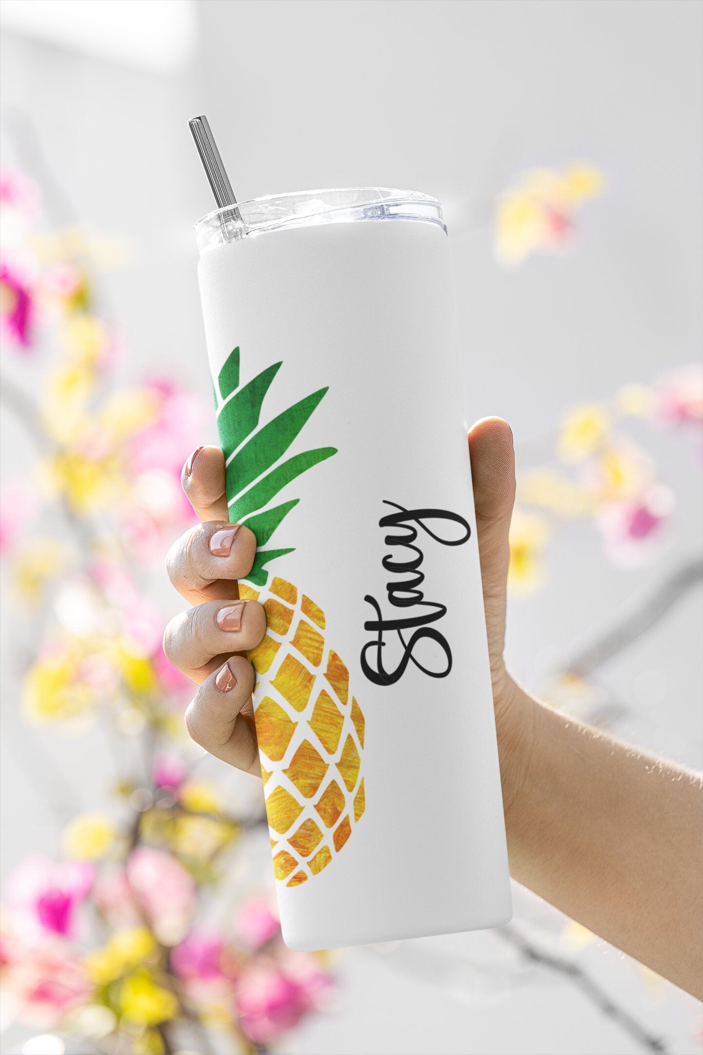 Yellow Pineapple Life Is Sweet Personalized Tumbler