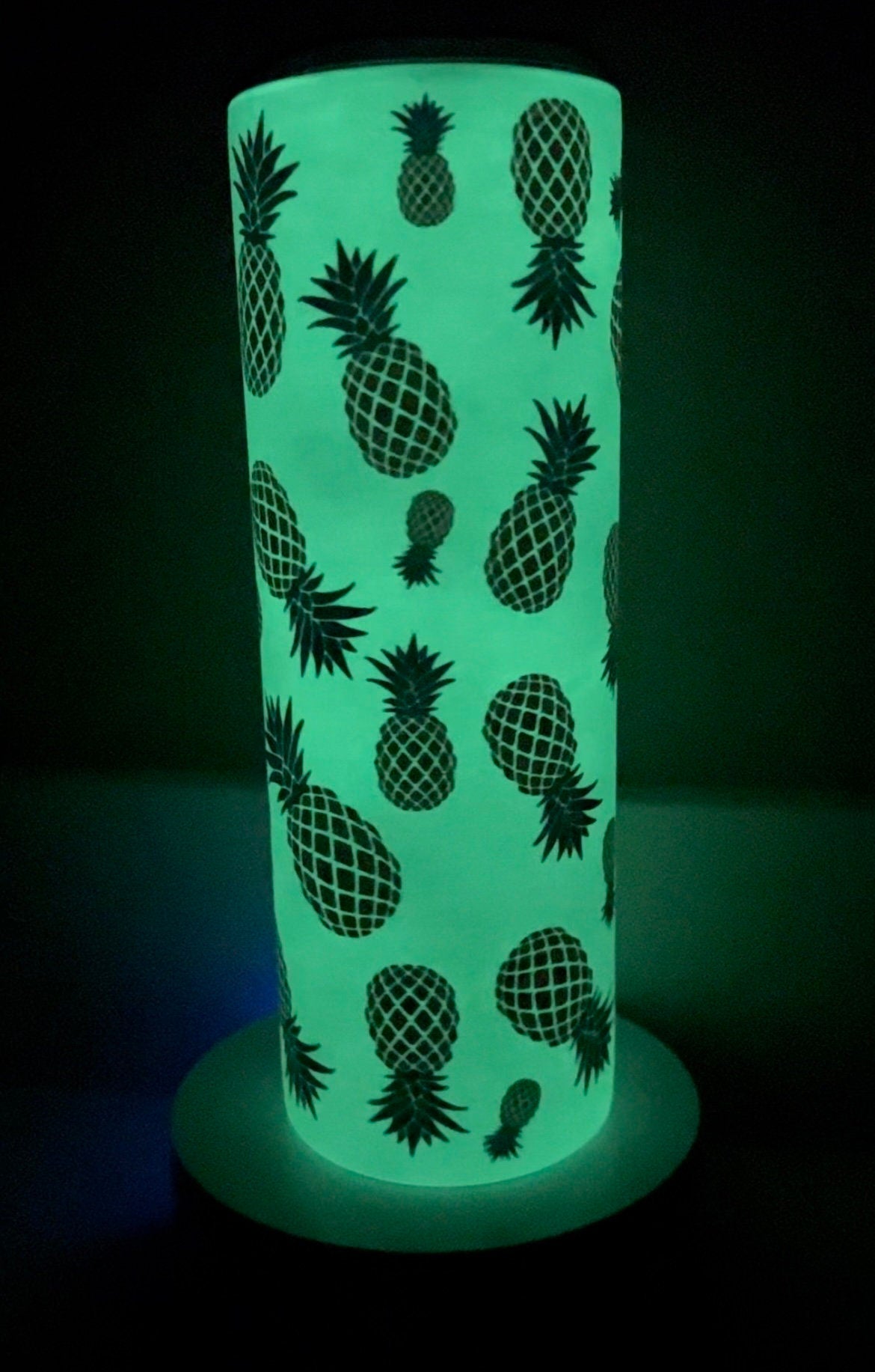 Random Yellow Upside Down Pineapple Glow Tumbler