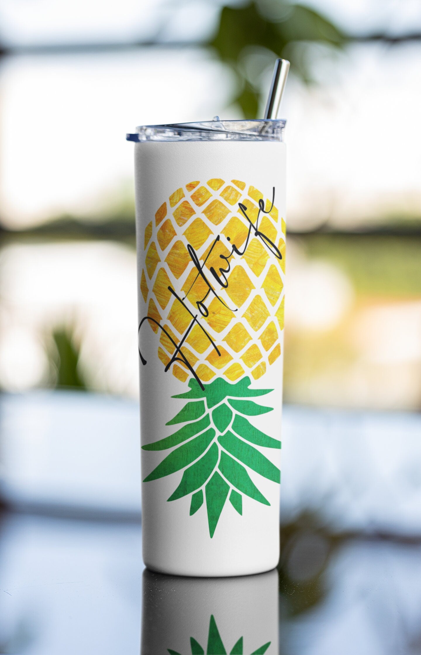 Upside Down Pineapple Hotwife GLOW Tumbler