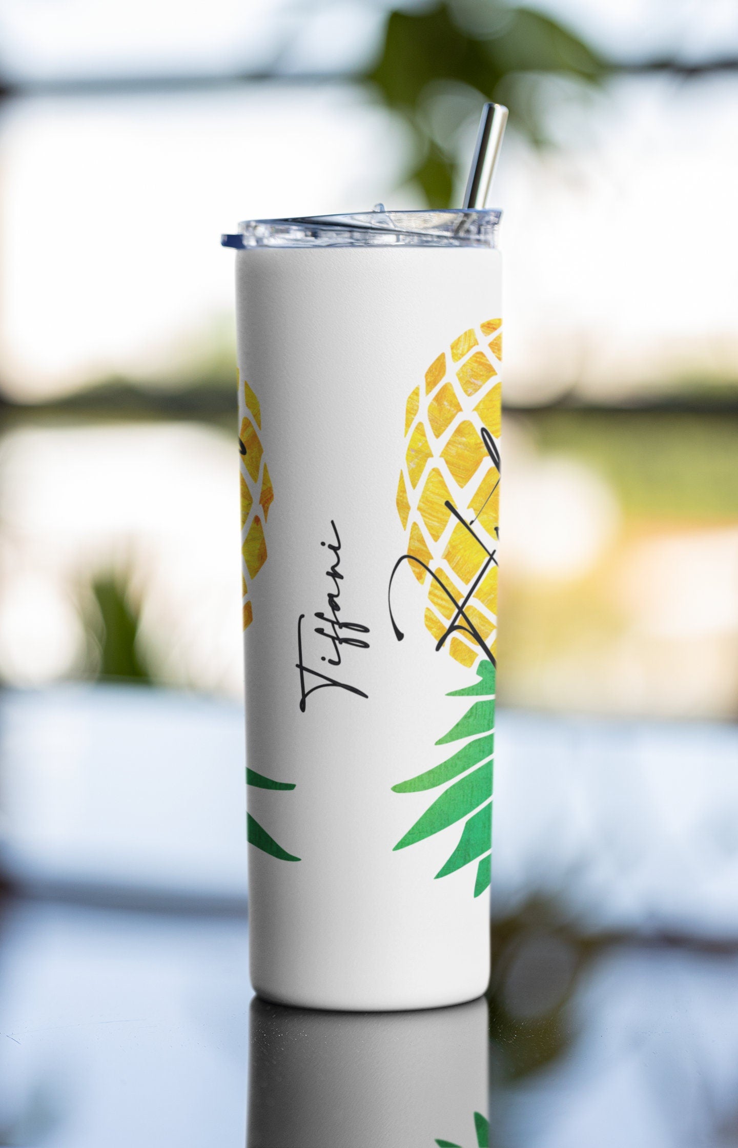 PERSONALIZED Hotwife Upside Down Pineapple  Sublimation 20 oz Tumbler, Swinger/Lifestyle Tumbler, Hotwife Cup, Upside Down Pineapple Tumbler