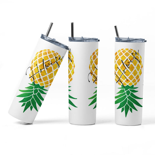 Upside Down Pineapple Hotwife Sublimation 20 oz Tumbler, Swinger/Lifestyle Tumbler, Hotwife Tumbler, Gag Gift, Insulated cup, Pineapple Cup