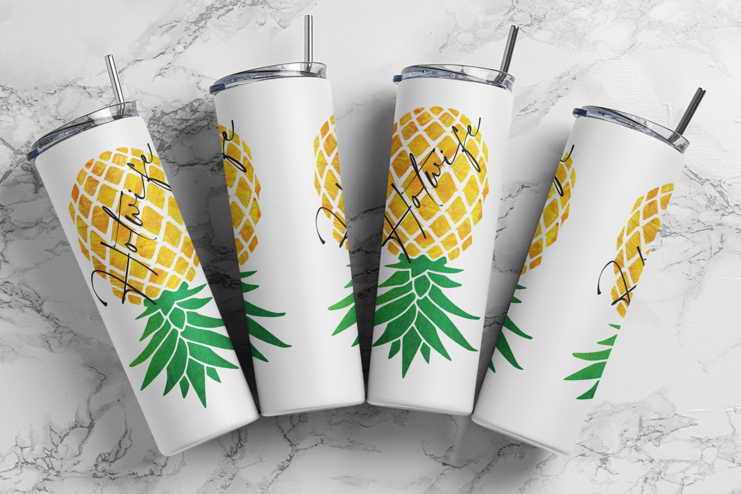 Upside Down Pineapple Hotwife GLOW Tumbler