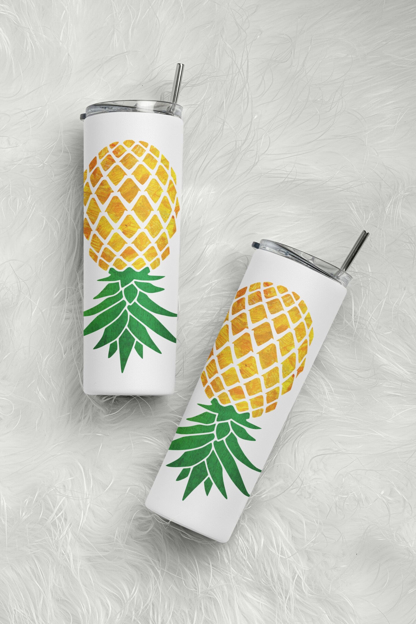 Yellow Upside Down Pineapple Tumbler