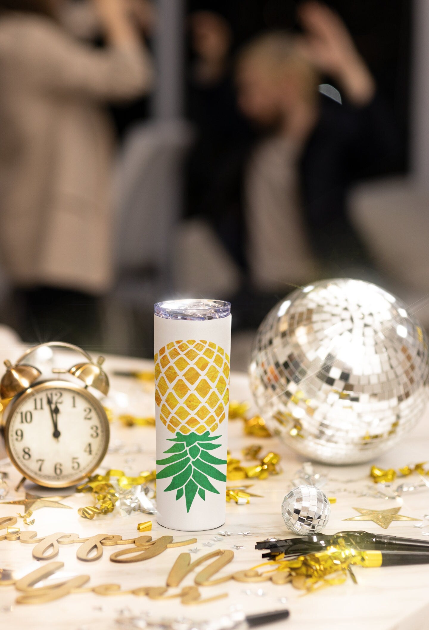 Yellow Upside Down Pineapple Tumbler