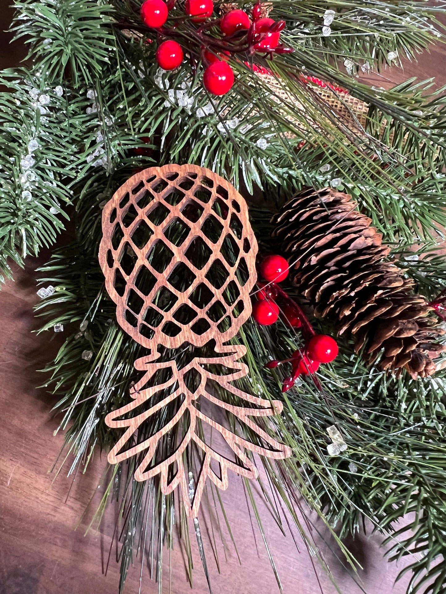 Wooden Pineapple Swinger Ornament, Lifestyle ornament, Upside Down Pineapple Wooden Tag, Gag Gift